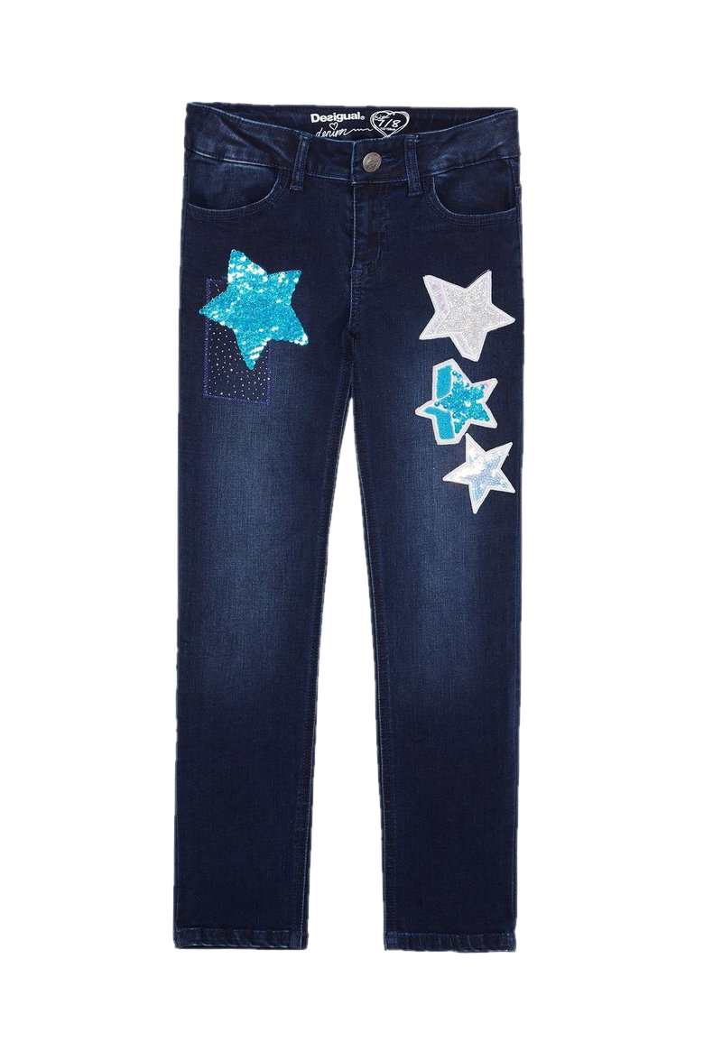 Girl's Star patch jeans