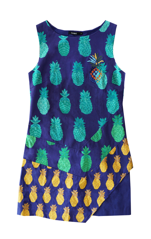 Pineapple Printing patch Dress